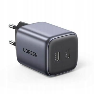 UGREEN SZYBKA ŁADOWARKA SIECIOWA GaN 2x USB C 45W