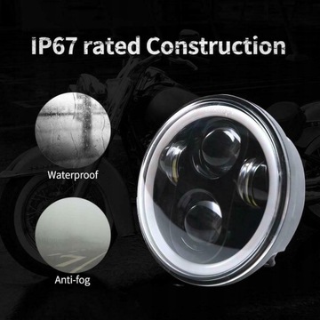 ФАРА МОТОЦИКЛА ПЕРЕДНЯЯ ФОНАРЬ H4 LED 5,75 дюйма