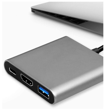 Адаптер 3-в-1 HUB USB-C HDMI 4K версии 2020 г.