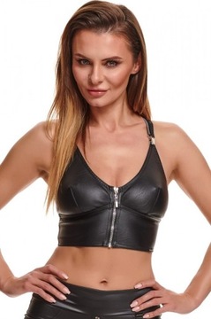 Bielizna Damska Vinyl Latex top czarny rozmiar L