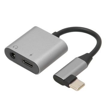 Adapter cyfrowy audio Type C na 3.5mm z zasilaniem, trwały i przenośny