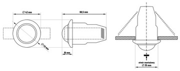 Мини-потолочный PIR-датчик движения со светодиодной подсветкой