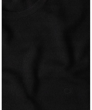 CALVIN KLEIN Superior Wool Crew Neck Sweater 100% wełna Regular Fit M