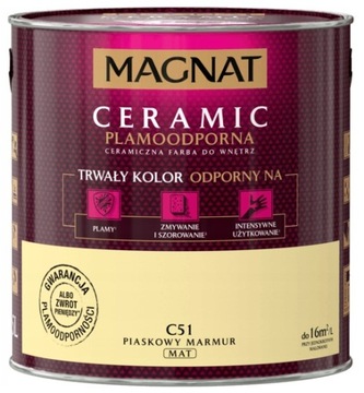 FARBA DO ŚCIAN MAGNAT CERAMIC 2,5L PIASKOWY MARMUR