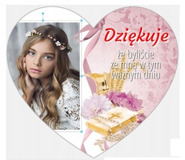 Благодарность гостям Первое Причастие Крещение День Рождения Годик МАГНИТ + КОНВЕРТ