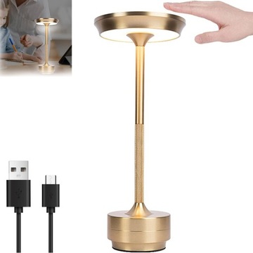 LED LAMPKA NOCNA STOŁOWA DOTYKOWA LAMPA DO SYPIALNI BEZPRZEWODOWA
