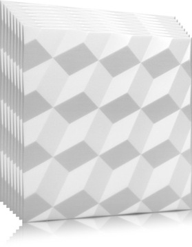 Białe Kasetony na SUFIT ROMBY Panele 3D 2m2+gratis
