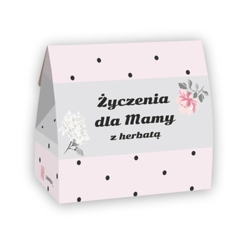 PREZENT NA DZIEŃ MAMY DLA MATKI ZESTAW 5 HERBAT SYPANYCH W RÓŻANYM PUDEŁKU