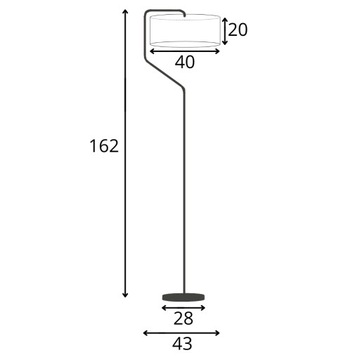 Бархатный торшер со светодиодным абажуром E27 для гостиной BULB.