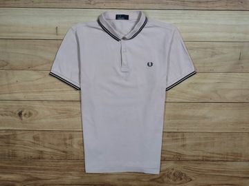 FRED PERRY Koszulka Polo Męska Róż Logowana r. L