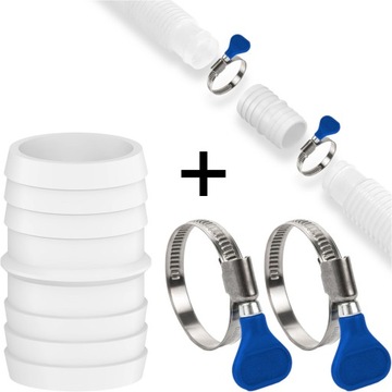 ZŁĄCZKA Łącznik Mufa Węża Rury Basenowej Basenu Bestway Intex 38mm + OPASKI