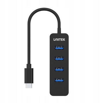 Hub USB-C, 4 porty USB 3.1, aktywny, 10 W Unitek