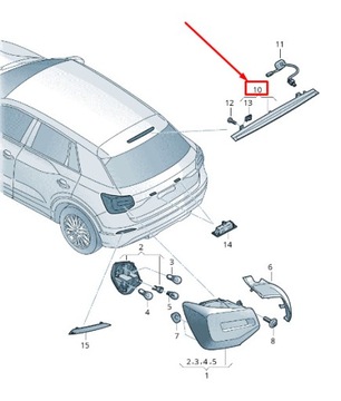 AUDI A3 8V SVĚTLO STOP
