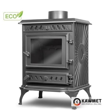 PIEC ŻELIWNY KOMINEK KOZA NA DREWNO KAWMET P3 (7,4 kW) EKOPROJEKT 2 LATA GW