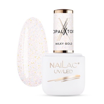 Top hybrydowy OpalX Top Milky Gold NaiLac 7ml