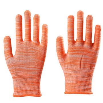 1 пара нейлоновых полиуретановых перчаток для защиты труда в полоску
