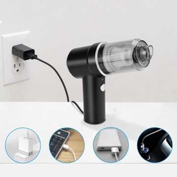 Мощный автомобильный пылесос, портативный, беспроводной, со светодиодной подсветкой