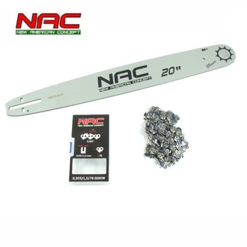 Цепь 20 дюймов + направляющая Nac Cst61