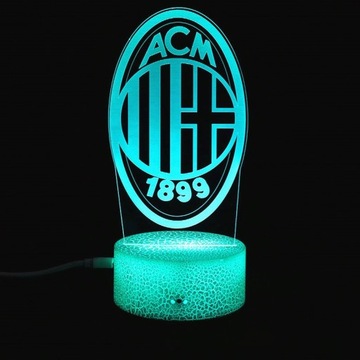 3D ночник в подарок LED USB AC MILAN + пульт ДУ