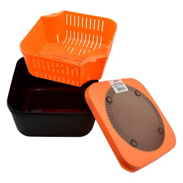 Книга Contacter 1.875L для замачивания гранул с ситом - 17x17x9 CM Фидер