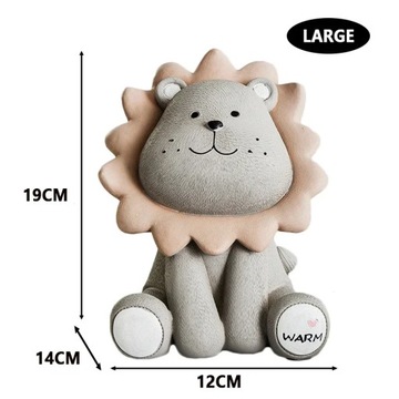 Cartoon Lion Piggy for Kids Cute Coin Saving Box Money Storage Case Ani