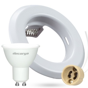 OPRAWA OPRAWKA HALOGENOWA LED STALOWA NA SUFIT PODWIESZANY KORYTARZA SALONU