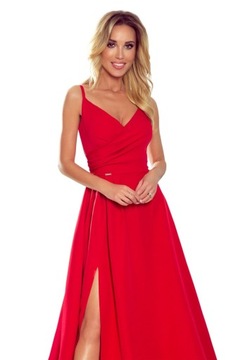 Chiara elegancka suknia na ramiączkach czerwona L