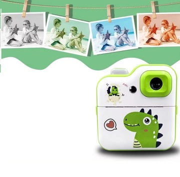 ЦИФРОВАЯ МГНОВЕННАЯ КАМЕРА С ПРИНТЕРОМ ДЛЯ ДЕТЕЙ БУМАГА ДЛЯ ИГР В ДИНОЗАВРОВ