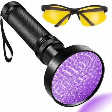 Profesjonalna Latarka UV do Bursztynów 100 Diód LED