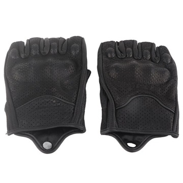 Rękawiczki motocyklowe Half Fingers Skórzane, oddychające, antypoślizgowe, ochronne Ridi
