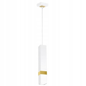 Lampa WISZĄCA Zwis pojedyncza biały kwadrat