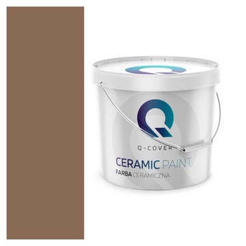 FARBA CERAMICZNA BRĄZOWY CIEMNY KOLOR BRĄZ BRĄZOWA CIEMNA GŁĘBOKI MAT 5L