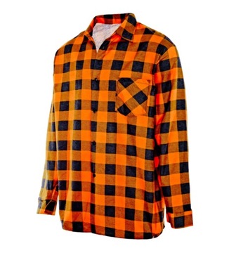 Koszula flanelowa pomarańczowa robocza 100% bawełna produkt polski r. XL