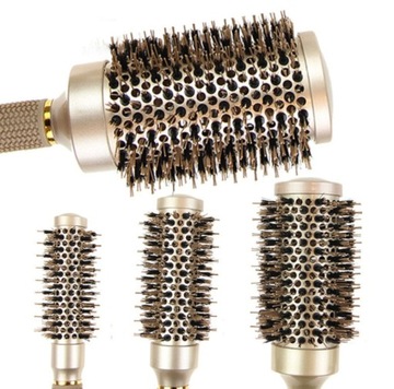 КРУГЛАЯ ЩЕТКА ДЛЯ ВОЛОС 2,5 СМ, КАБАНЬЯ ВОЛОС