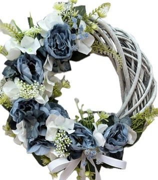 WIANEK KWIATOWY NA DRZWI WIKLINOWY WIOSENNY WIENIEC