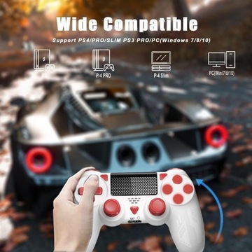 Беспроводной контроллер для PS4, белый геймпад
