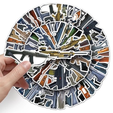 50pcs Military Style Guns Children Cool Machine Gun Diy Mobile Phone Case C