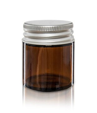 Słoik szklany brąz 30ml z nakrętką aluminiową