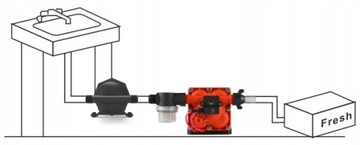 РАСШИРИТЕЛЬНЫЙ ВОДЯНОЙ БАК ДЛЯ НАПОРНОГО НАСОСА / ГИДРОФОР 0,75 Л SEAFLO