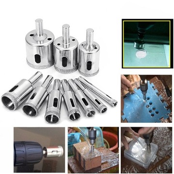 АЛМАЗНЫЕ КОРОНОЧНЫЕ ПИЛА ДЛЯ СТЕКЛЯННОЙ ПЛИТКИ 6-68 ММ