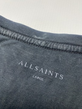 AllSaints Spitalfields All Saints czarny bawełniany T SHIRT/ koszulka L