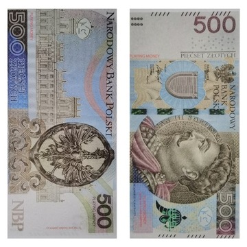 Банкноты для развлечения и обучения 500 злотых, 100 шт.