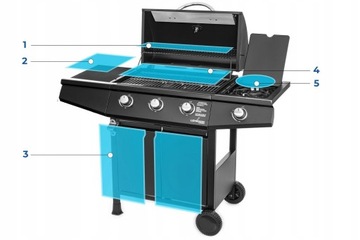 ГАЗОВЫЙ ГРИЛЬ STRONG СТАЛЬНАЯ ЧУГУННАЯ РЕШЕТКА 3+1 TEXAS BLACK КОМПЛЕКТ + ПЕРЕХОДНИК