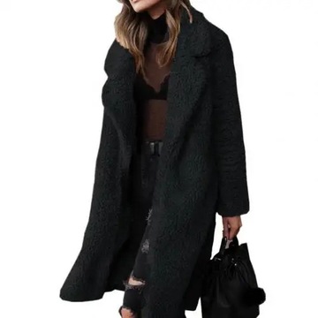 Winter Ladies Casual Long Thicken Plush Warm Cardi