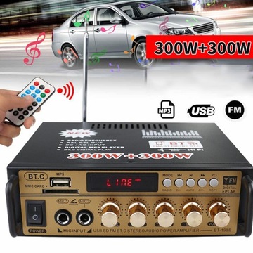 ЦИФРОВОЙ HI-FI СТЕРЕОУСИЛИТЕЛЬ BLUETOOTH ДЛЯ ДОМА ИЛИ АВТОМОБИЛЯ