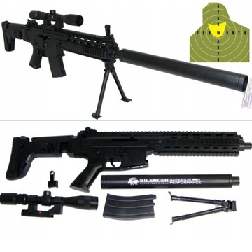 Pistolet kulki KARABIN M16 KARABINY + TARCZA
