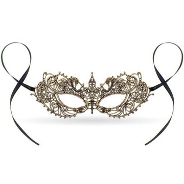 maska AŻUROWA ZŁOTA magia WENECKA retro