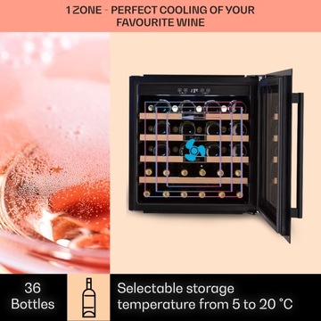 ВСТРАИВАЕМЫЙ ВИННЫЙ ХОЛОДИЛЬНИК KLARSTEIN ХОЛОДИЛЬНИК ВИННЫЙ ХОЛОДИЛЬНИК НА 36 СТЕКЛЯННЫХ БУТЫЛОК