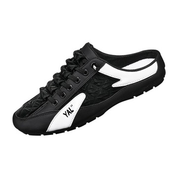 Męskie wsuwane trampki typu mule Casualowe buty sportowe Mokasyny dla nastolatków Wiosna 40