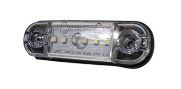 Lampka Światło Obrysówka Lampa Obrysowa Diodowa 6 led Biała przednia